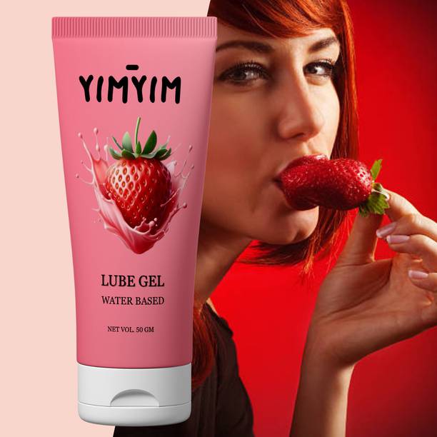 Yim Yim Flavored Intimate Gel - Strawberry Lube, Smooth, Safe & Water-Based Formula Lubricant