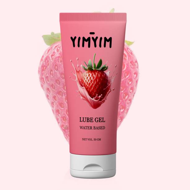 Yim Yim Strawberry Flavored Lube Gel Water-Based for Couples, Smooth & Skin-Safe Glide Lubricant
