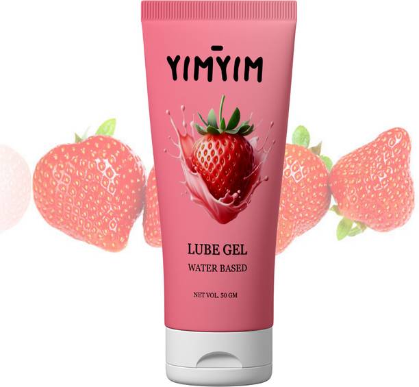 Yim Yim Strawberry Water-Based Lube Gel, Smooth Glide, Skin-Friendly, Couples Use Lubricant