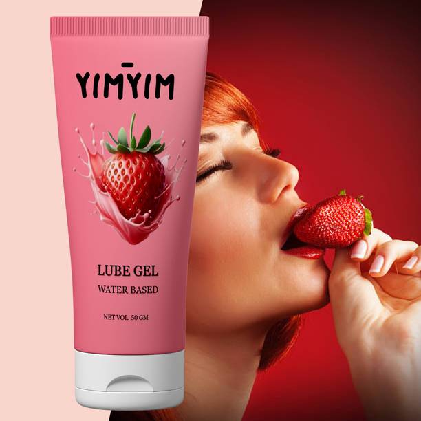 Yim Yim Strawberry Lube Gel - Tasty, Edible, Water-Based Intimate Gel for Couples Lubricant