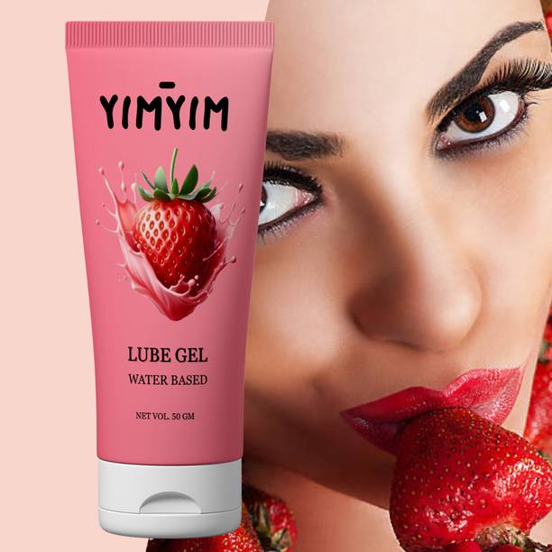 Yim Yim Strawberry Flavored Lube Gel - Water-Based, Edible, Hypoallergenic Formula Lubricant