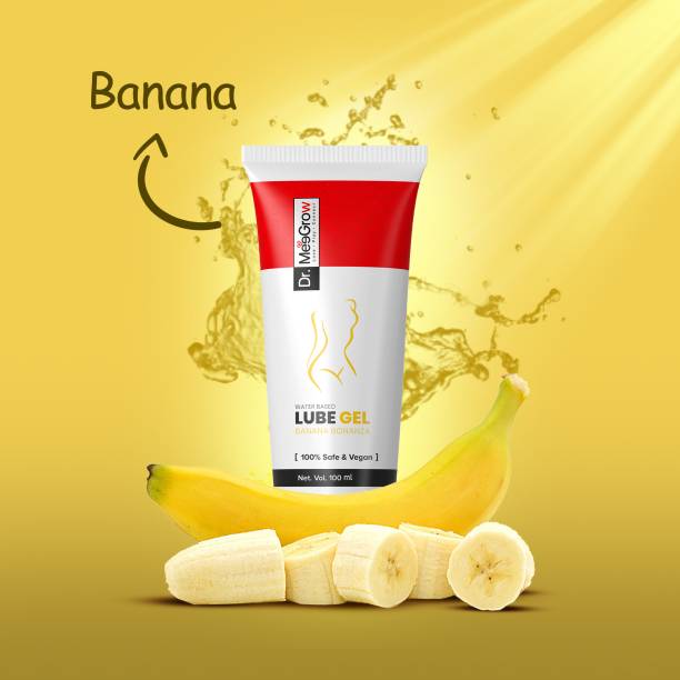 Dr.MeeGrow Banana Bonanza Flavoured Lube Compatible with condom & toys`2 in 1 massage Gel & Lubricant