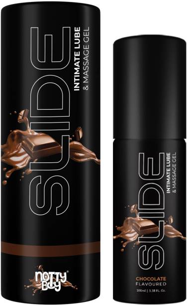 NottyBoy Slide Chocolate Intimate Lube & Massage Gel, Long Last, Non Staining Water Based Lubricant