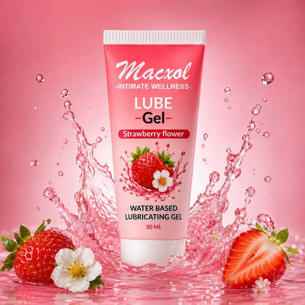 Darkroom Strawberry Flower Water Based Lubricating Gel – Smooth Glide & Skin Friendly Condom