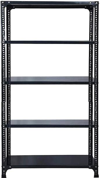 Spacious Slotted Angle CRC Sheet 5 Shelves Multipurpose Storage Dimension 12"X36"X72" Luggage Rack