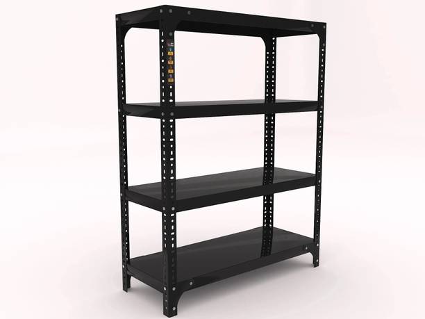 FIDVI Slotted Angle Metal Rack with 4 Shelves Storage Rack Unit(09x23x30 inch) Luggage Rack