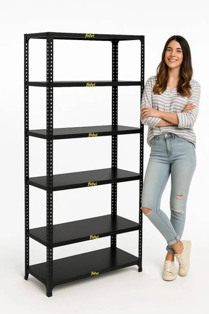 FIDVI Primium CRC Sheet 6 Shelf Multipurpose Storage Rack Books Kitchen Powder Coated Luggage Rack