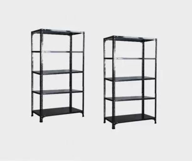 Premier Slotted Angle Rack with 5Shelves Multipurpose|Size-12*24*72(inches)set of 2 Luggage Rack