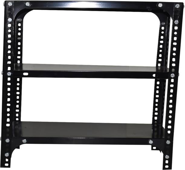 FIDVI FERRO Sturdy Steel Luggage Rack Foldable(09x23x24)inches 3 Shelf Portable HeavyDuty Luggage Rack