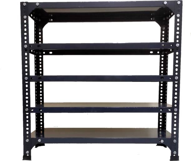 Shelffusion MS Slotted Angle Rack (30 x 9 x 30) inch 5 Shelf Rack Luggage Rack