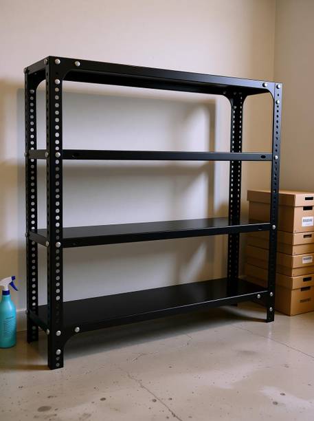 FIDVI FERRO Utensil Kitchen Rack Iron Premium Iron Rack 09x29x36 Inch 4 Shelf For Kitchen Storage Shelves PowderCoated