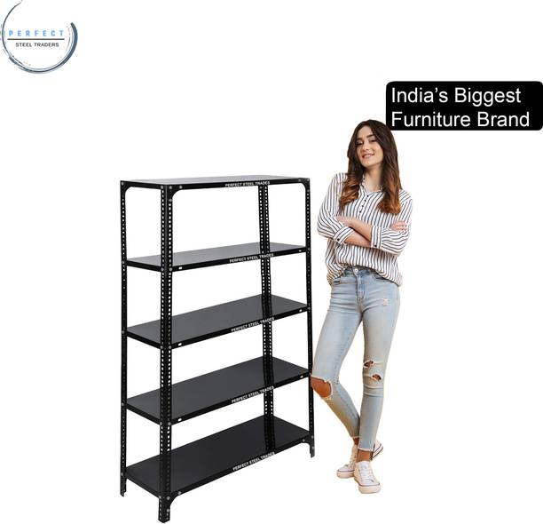 Perfect Steel Traders Angle CRC Sheet 5 Shelves Multipurpose Storage Dimension 12"X36"X60 Luggage Rack