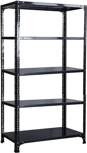 Spacious Slotted Angle CRC Sheet 5 Shelves Multipurpose Storage Rack Dimension 12"X36"X59 Luggage Rack