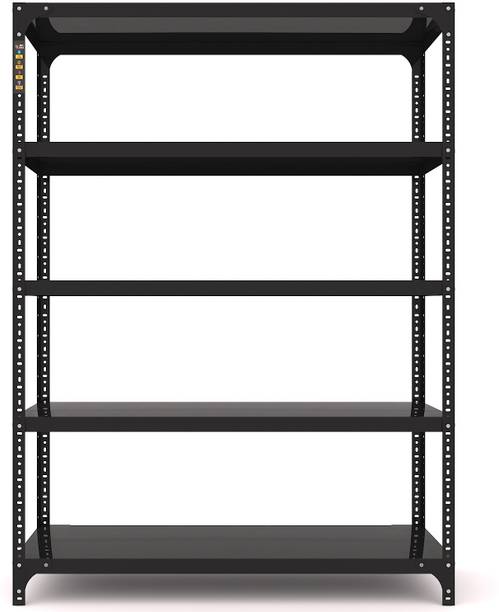 FIDVI FERRO Sturdy Steel Luggage Rack Foldable (12x35x48)inches 5 Shelf Portable Heavy Duty Luggage Rack