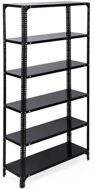 Progressive Enterprises Slotted Angle CRC Sheet 5 Shelves Multipurpose Storage Dimension 12"X36"X72 Luggage Rack