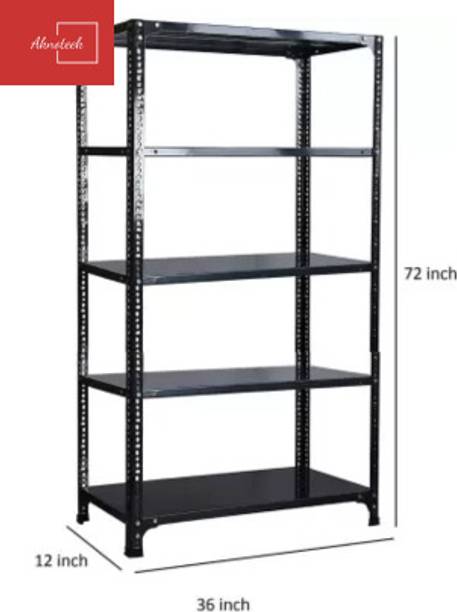 Aknoteek 5 Shelf Multipurpose Slotted Angle Rack, office rack, shoe rack Luggage Rack