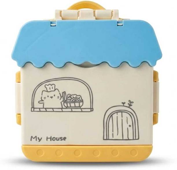NEEVANTA Kids Lunch Box for School with 4 Compartments 1 Containers Plastic Scho