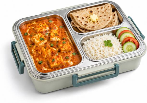 ERIGO LunchBox1 3 Containers Plastic, Stainless Steel School Lunch Box