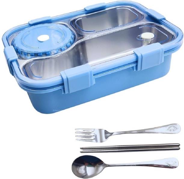 RBGIIT Modern Bento Lunch Box with Secure Locking Lid and Inner Steel Tray 1 Containers Lunch Box