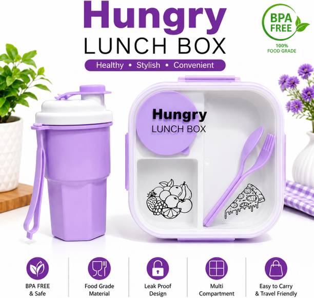 ABHIBOX LANCH BOX FOR SCHOOL AND OFFICE LANCH BOX 4 Containers Plastic School Lunch Box