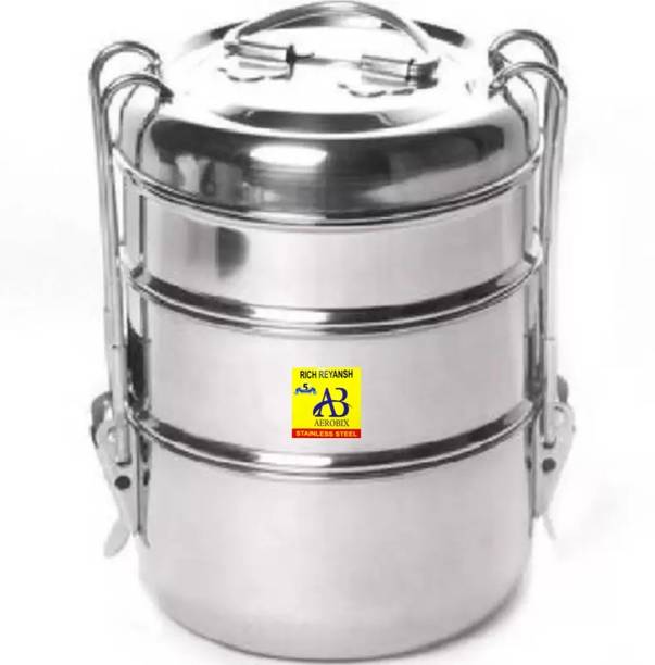 AEROBIX Lunch Box Stainless Steel_TIFFIN_204 3 Containers Lunch Box