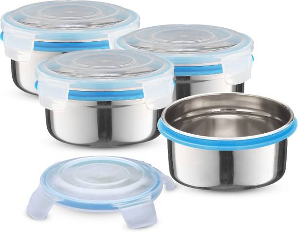 Trueware Stainless Steel Clip N Close BPA Free, Leak Proof, Airtight Set of 4 Containers Lunch Box