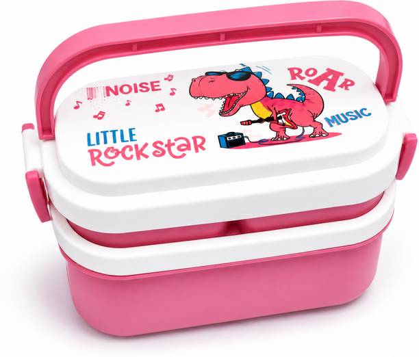 Awftex Premium 3 Box 2 spoon 3 Containers Plastic School Lunch Box