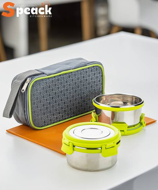 स्पीक Pro 2-Deck Lunch Tiffin With Insulated Fabric Jacket 2 कंटेनर लंच बॉक्स