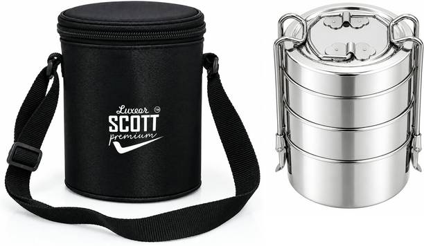 Luxeor scott premium LSP2 3 Containers Stainless Steel Office Lunch Box