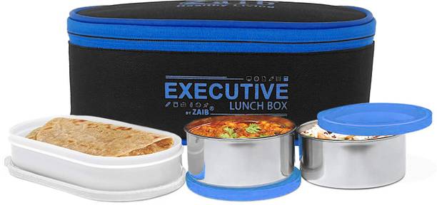ZAIB Executive Tiffin Box for 1 person | office Lunch Box 3 कंटेनर लंच बॉक्स