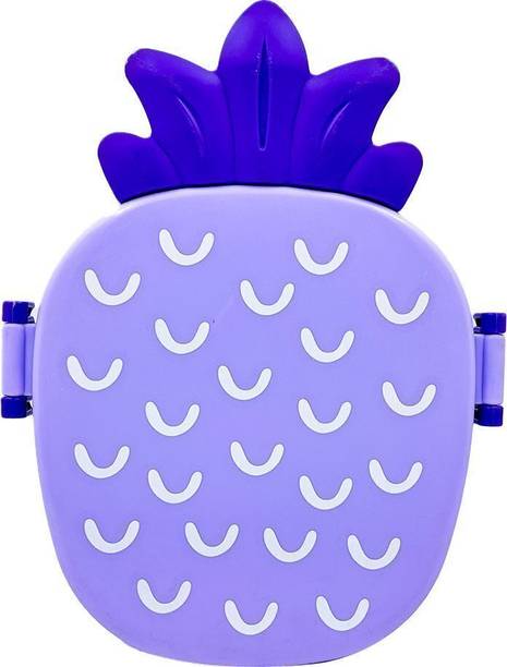Plast Boy LLP Pineapple Lunch Box 1 Containers Plastic, Polypropylene School Lun