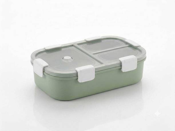 Zuxo 3 COMPARTMENT LUNCH BOX 3 Containers Plastic School Lunch Box