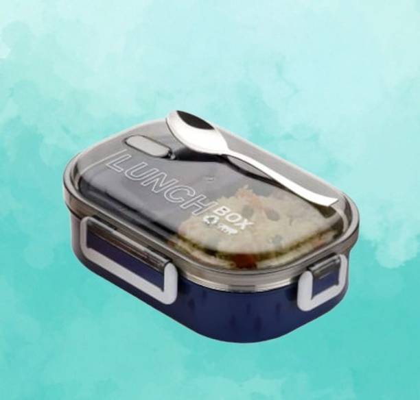 TRENDINGKITCHEN Premium Quality Stainless Steel Lunchbox Air Tight Container lids , Leakproof 2 Containers Lunch Box