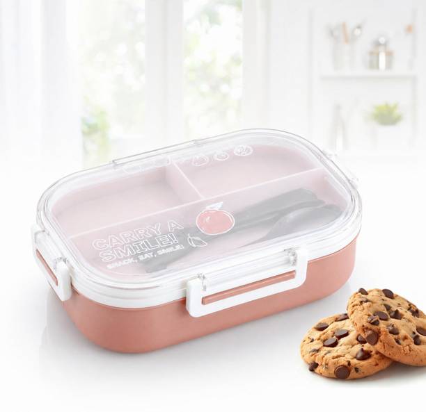 VK PRODUCT Carry Fresh Kids Plastic Lunch Box 3 Containers Plastic School Lunch Box