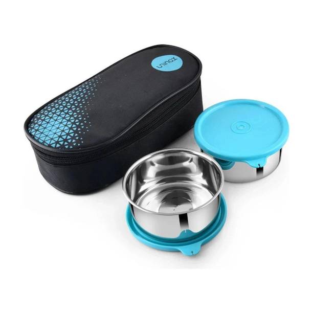 UNINOX Stainless Steel Tiffin Set of 2 Container 325 ml each Lunch Box 2 Contain
