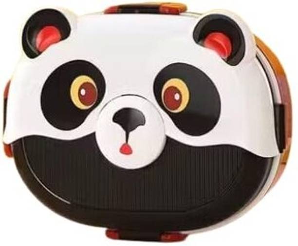 Clixora Panda 3 Compartment Kids Lunch Box 1 Containers Plastic School Lunch Box