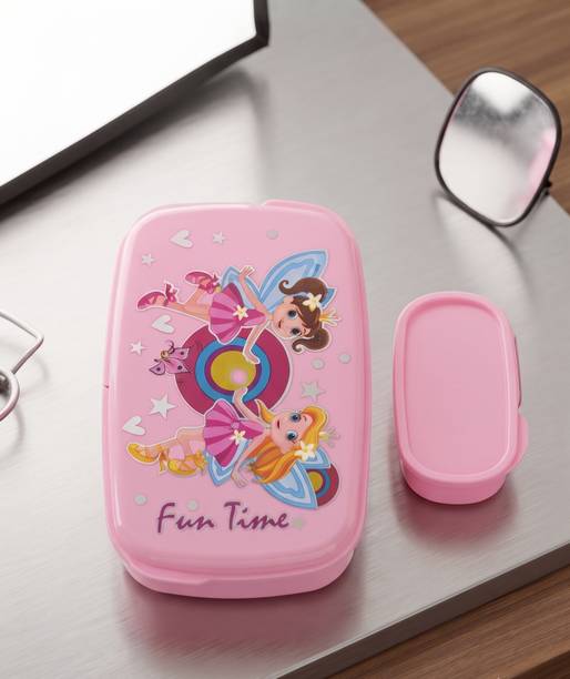 LunchBox School Tiffin 2 Containers Plastic School Lunch Box