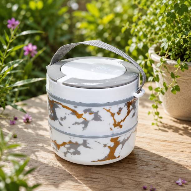 KHATRI Lunch box 2 Containers Stainless Steel, Plastic College Lunch Box