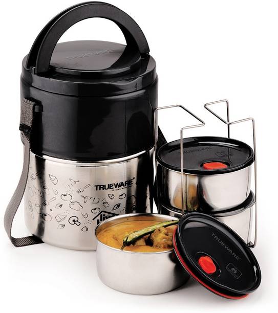 Trueware Insulated Steel Lunch box with 3 Containers Lunch Box