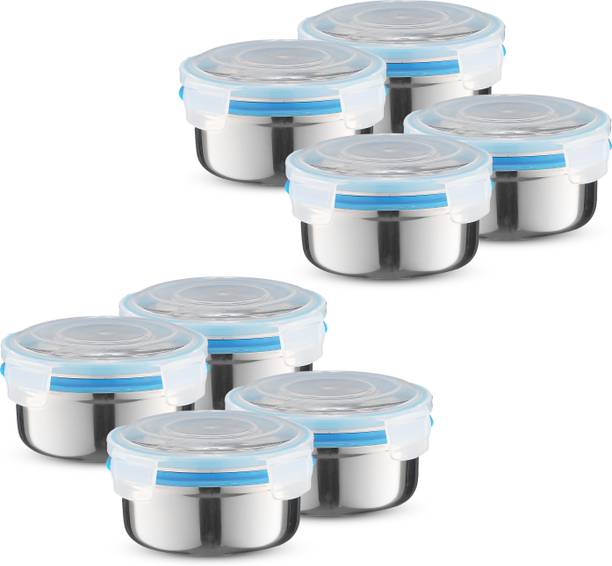 Trueware Stainless Steel Clip N Close BPA Free, Leak Proof, Airtight Set of 8 Containers Lunch Box