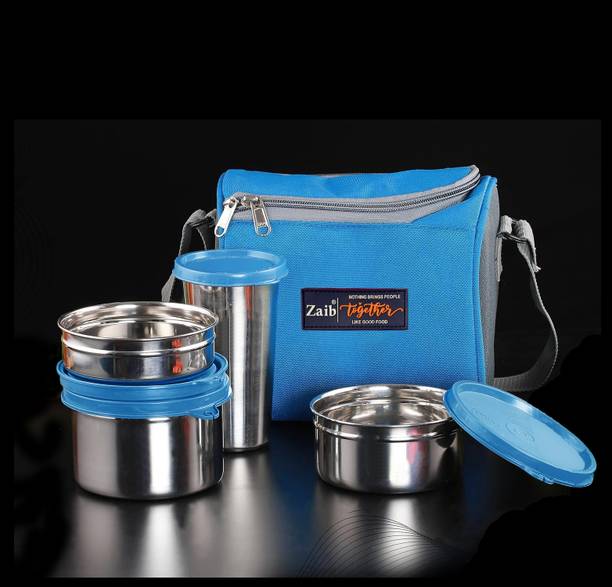 Zaib Lunch box for Office with tumbler 4 Containers Lunch Box