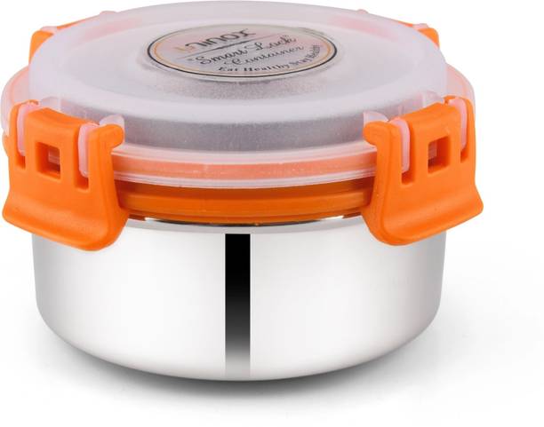 UNINOX Stainless steel lock n lock orange color containers 425 Ml set of 1 Containers Stainless Steel Office Lunch Box