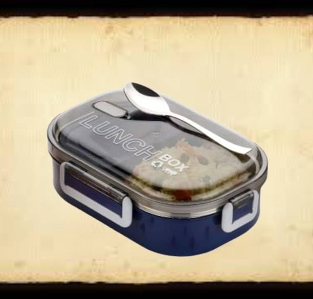 TRENDINGKITCHEN Premium Quality Stainless Steel Double Wall Kids Lunch Box 2 Containers Lunch Box