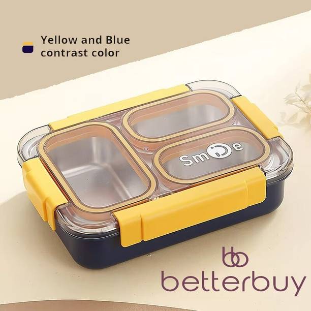 Better Buy Smiley 100% Leak-proof Bento 3 Containers Lunch Box