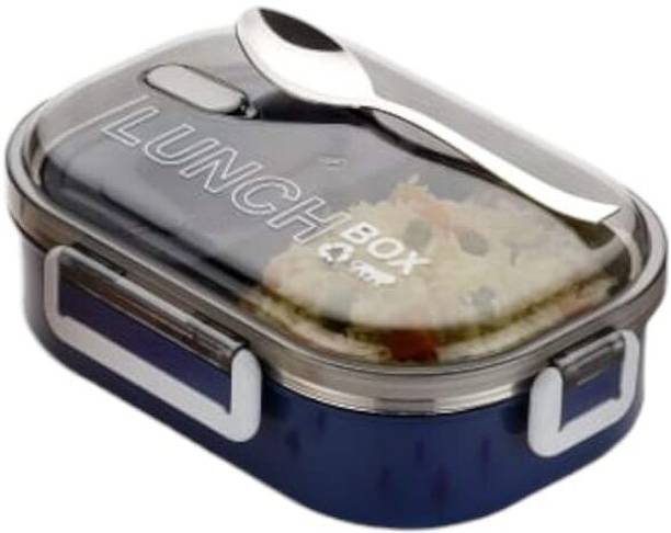 TRENDINGKITCHEN Steel Lunch Box For Kids , Lunch Box used to school,college and office 2 Containers Lunch Box