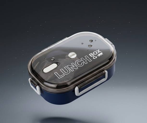 KILLOL Lunch Box with Inner Container & Spoon 2 Containers Plastic College Lunch Box