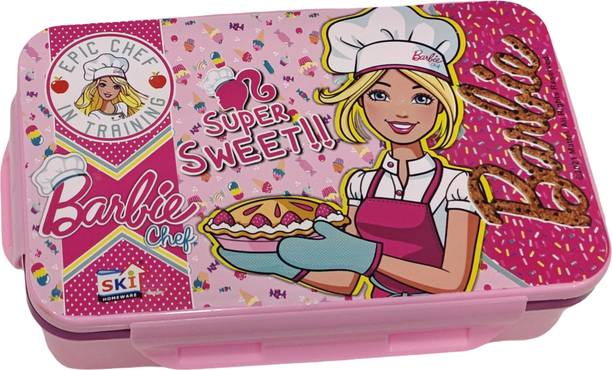 HERIX Super Sweet Design | Leak-Proof, BPA-Free | Pink Tiffin Box for Girls 2 Containers Lunch Box