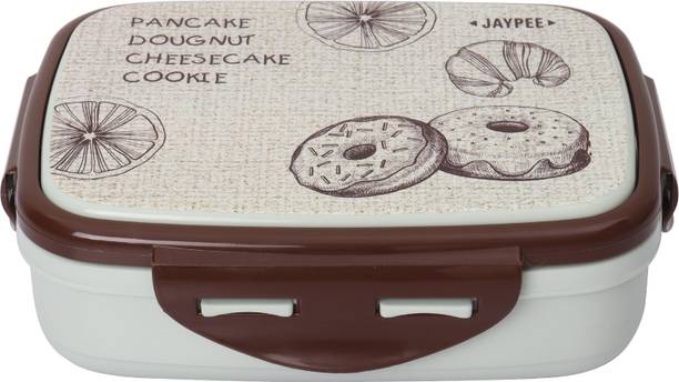 JAYPEE Ecosteel Jr Lunch Box Pista Brown 2 Containers Lunch Box