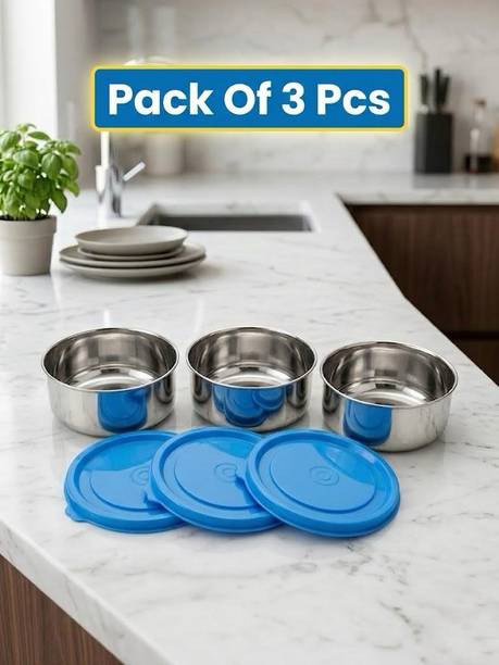 RADHKRISHYA 3 Lb - Blue//3/ 3 Containers Stainless Steel Office Lunch Box
