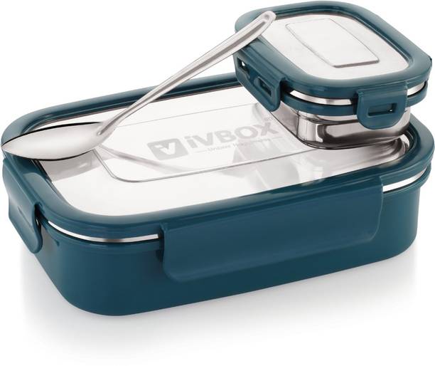 iVबॉक्स Thermo-Max insulated Lunch Box Stainless Steel Leak-Proof Tiffin 2 कंटेनर लंच बॉक्स